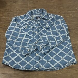 STOOSH Diamond Distressed Denim Jacket